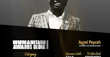 Nhyiraba Agyei Nominated for Humanitarian Global Awards 2022